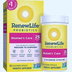 Amazon.com: Renew Life Probiotics for Women, 25 Billion CFU Guaranteed,  Probiotic Supplement for Digestive, Vaginal & Immune Health, Shelf Stable,  Soy, Dairy & Gluten Free, 30 Capsules : Health & Household